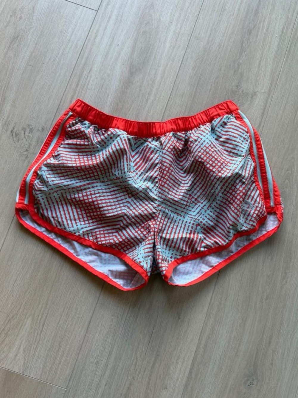 adidas blue and orange-Trim Printed Athletic Shorts - Picture 6 of 7